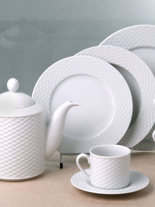 Cryspo Trio Polo Alb Porțelan Set de Vase 34.000.40 20buc