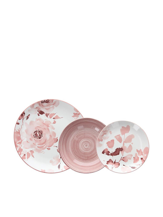 Tognana Pink Porcelain Dinnerware Set 18pcs