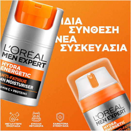 L'Oreal Paris Men Expert Hydra Energetic 24h Men's Cream Face with Ceramides 50ml