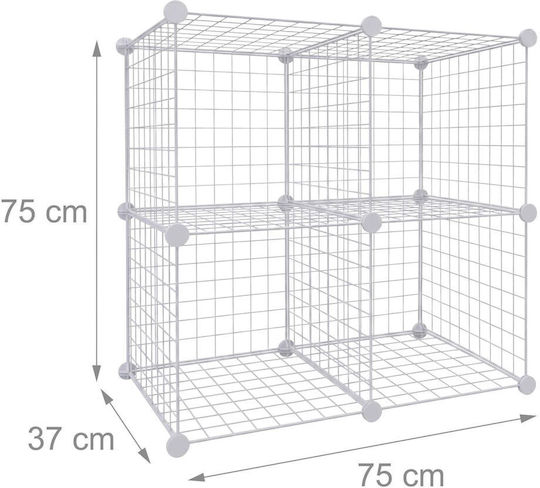Weißes Bücherregal 75x37x75cm