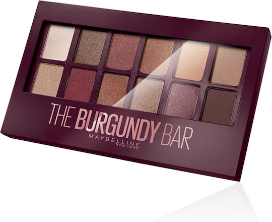 Maybelline The Burgundy Bar Palette with Eye Shadows in Pressed Powder Form Burgundy Bar 9.6gr