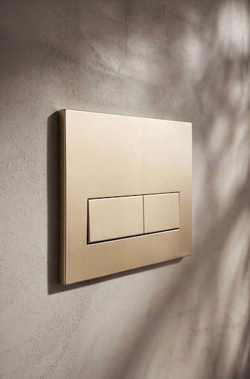 Naron Flush Plate for Dual Flush Toilets BRUSHED GOLD
