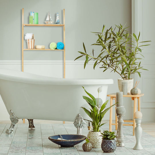 Relaxdays Επιδαπέδια Ραφιέρα Μπάνιου Bamboo Καφέ