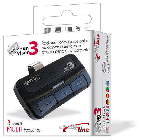 Gbs Elettronica Jolly Line 2167 3-Channel Cloning Garage Door Remote Control with Stable Code 433.92MHz