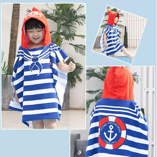 Motif 02 Kid's Beach Poncho Light Blue