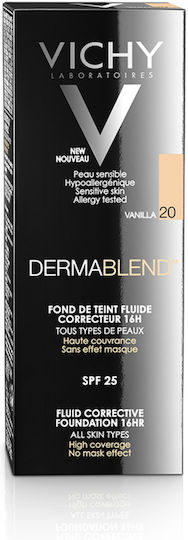 Vichy Dermablend Лилаво/бяло SPF28 20 Ванилия 30мл