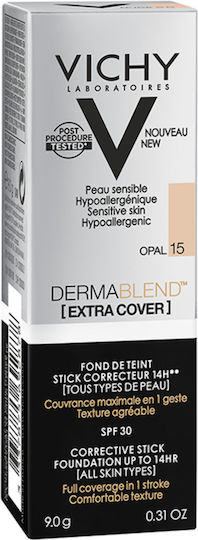 Vichy Dermablend Extra Cover Corrective Stick Foundation LSF30 15 Opal 9gr