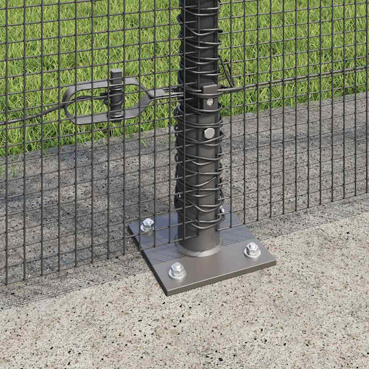 vidaXL Garden Fence Post Metal 150cm 2 Pieces Gray