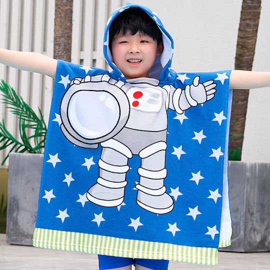 Motif 02 Kid's Beach Poncho Light Blue