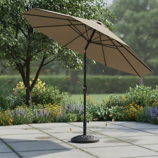 Relaxdays Stand De Umbrelă Verde Închis/Negru 33x49x49cm