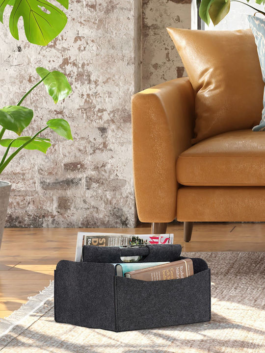 Relaxdays Gray Storage Basket 22x29x32cm