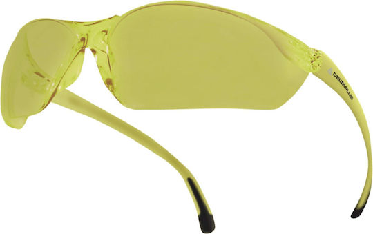 Delta Plus Meia Safety Glasses for Protection with Yellow Lenses 1pcs