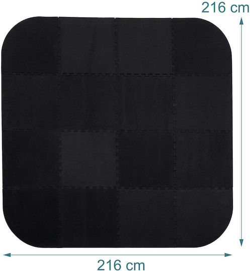 Relaxdays Pad Pentru Piscină 216x216 Cm Negru