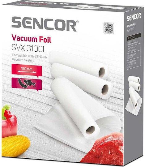 Sencor Σακούλες για Συσκευές Vacuum 2000x150mm 3 Ρολά