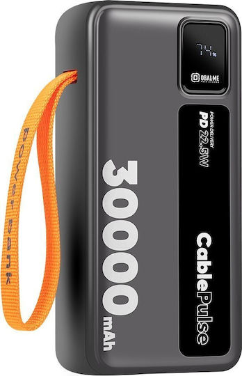 Obal:Me CablePulse Power Bank 30000mAh 22.5W with 4 USB-A Ports and USB-C Power Delivery Port Black