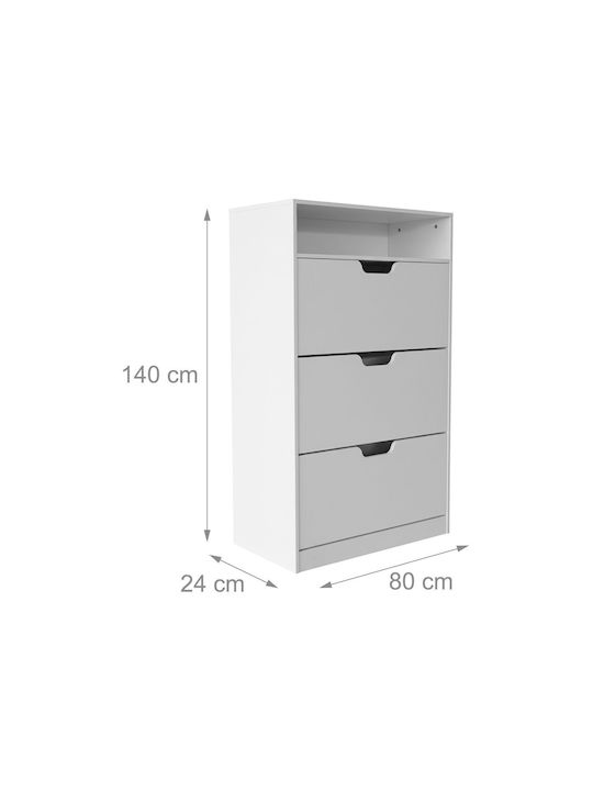 Dulap Pentru Pantofi Din Lemn 60x24x140cm