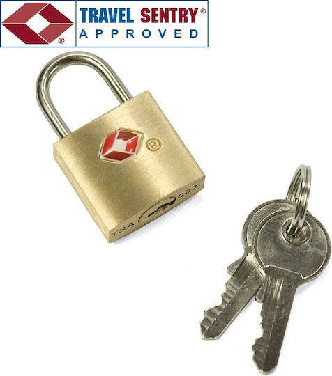 Benzi Padlock Brass with Key with TSA Certification 1pcs