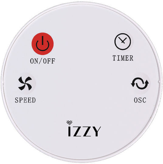 Izzy Πολυμορφικός Ανεμιστήρας 25W Διαμέτρου 40cm Λευκός