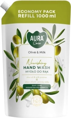 Aura Care Течен Сапун За Ръце Пълнител С Маслиново Мляко 1000 Ml Ahw-002-005