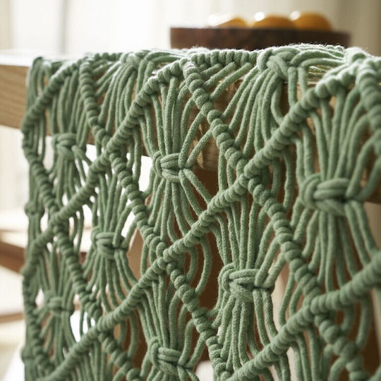 Gofis Home Baumwoll Läufer Natural Fog Grün 40x160cm