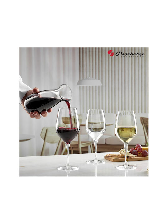 Espiel Napa Set Glasses for White and Red Wine Made of Glass in Red Colour 6 Pieces