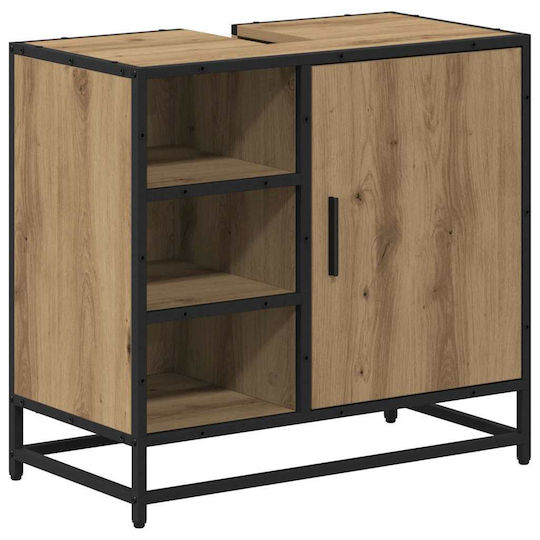 vidaXL Vanity Unit with Sink Mirror & Column M35xL37.5xH188.5cm Artisan Oak
