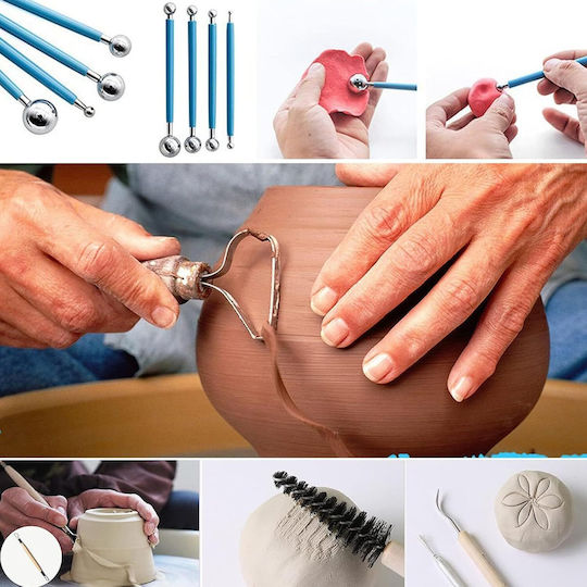 Set Unelte Pentru Lucru Manual Sculptură 66 Buc