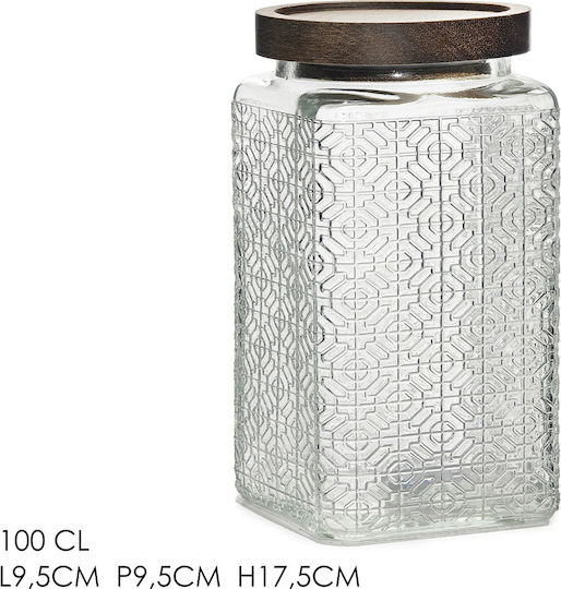 General Trade Allgemeine Verwendung Glasvase mit Deckel Transparent 1000ml