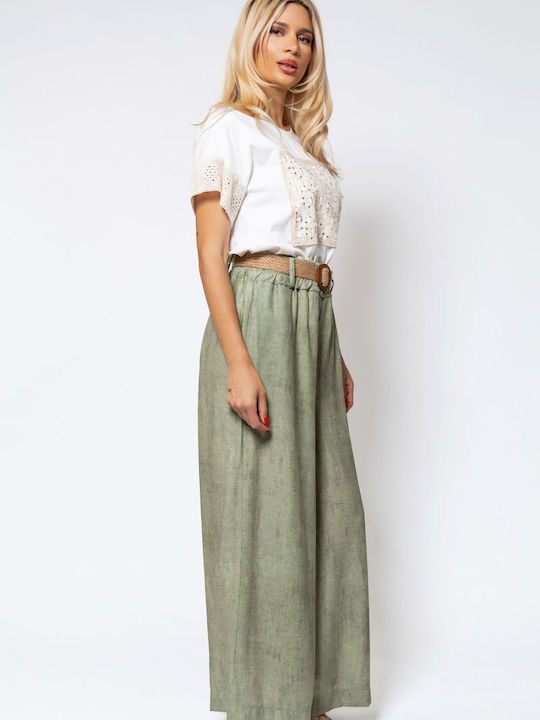 Damen Bluse Baumwolle mit Spitze Zaharí