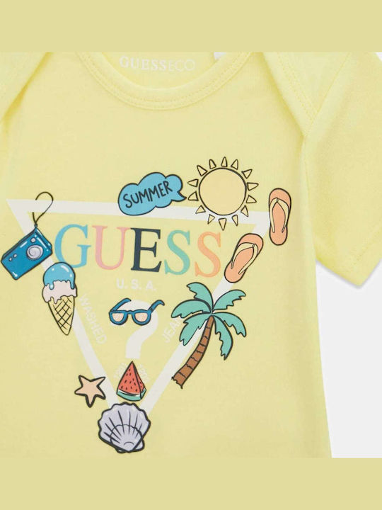 Guess Подредба Боди със Шорти Жълто