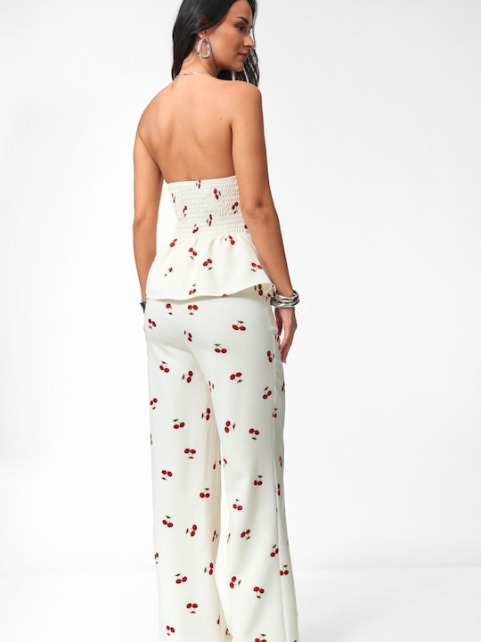 Women's White Set with Trousers