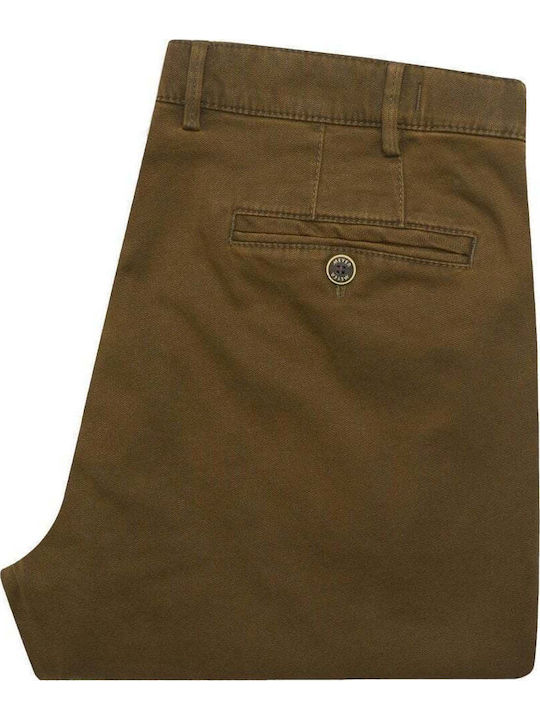 Chino Elastic Trousers Tabac Brown