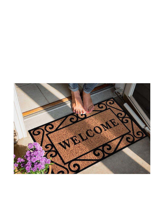 SteweHome Non-Slip Orange Doormat 70x45cm