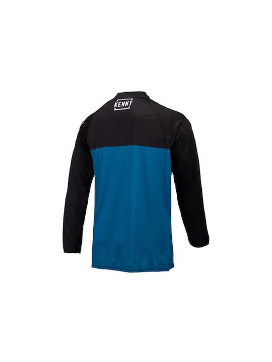 Kenny Kids Long Sleeves Mountain Bike Blue Cycling Jersey