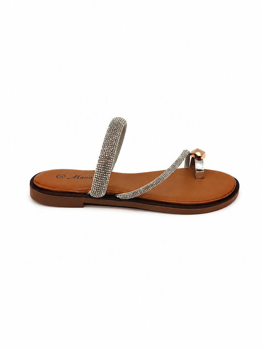 Anatomische Damen Sandalen mit Strass Silber S060453