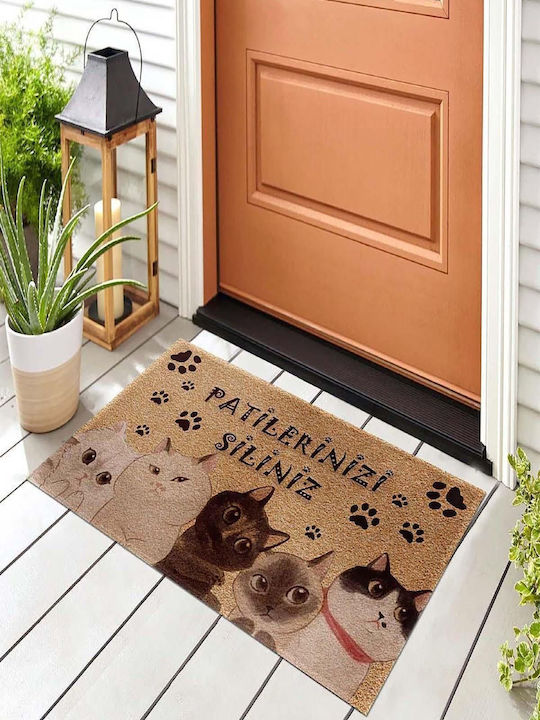 SteweHome Non-Slip Orange Doormat 45x70cm Thickness 15mm
