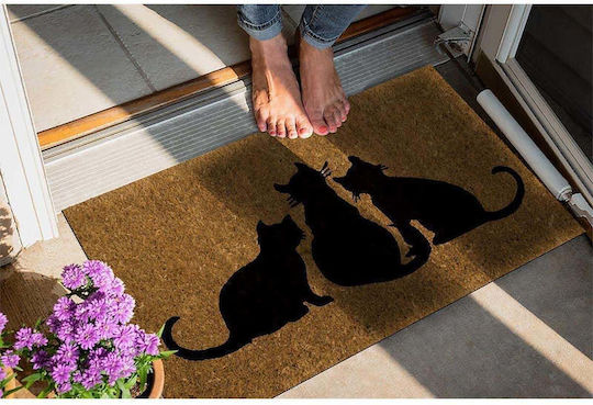 SteweHome Non-Slip Orange Doormat 70x45cm