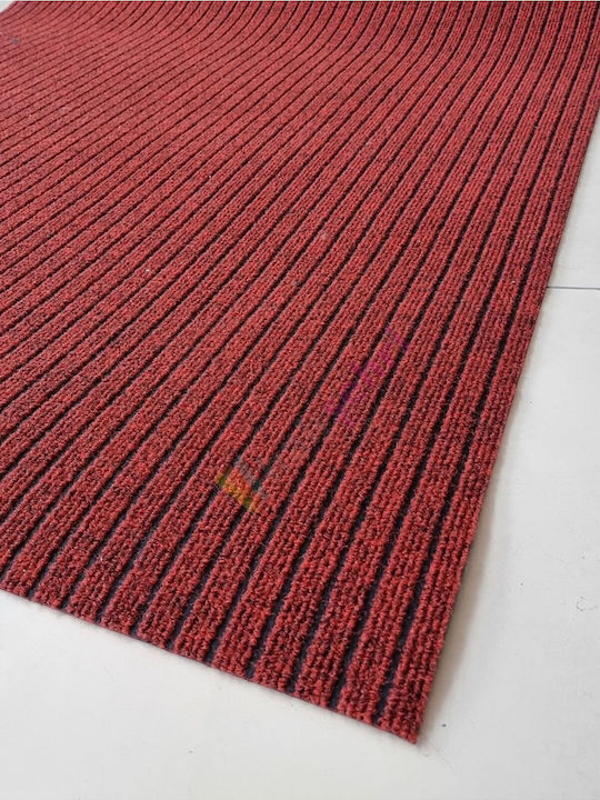 SteweHome Non-Slip Rubber Red Doormat 120x70cm Thickness 10mm
