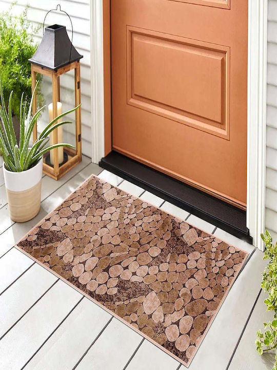 SteweHome Non-Slip Orange Doormat 70x45cm