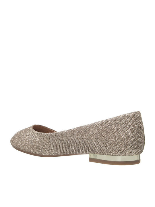 Damen Ballerinas in Gold Farbe