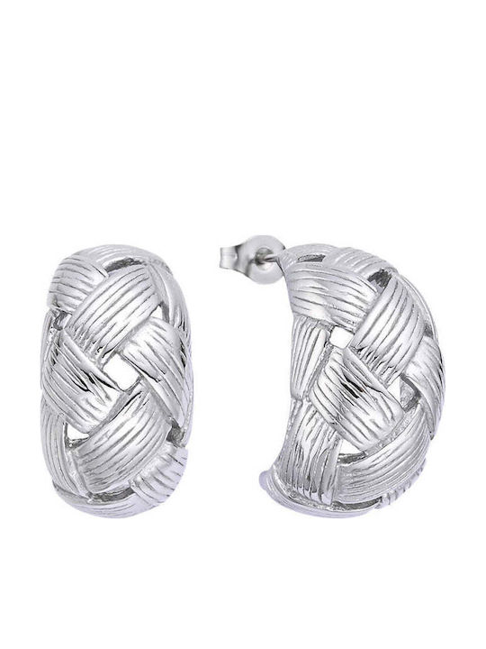Asimi Body Piercing Earrings Knitted Hoops with Stones