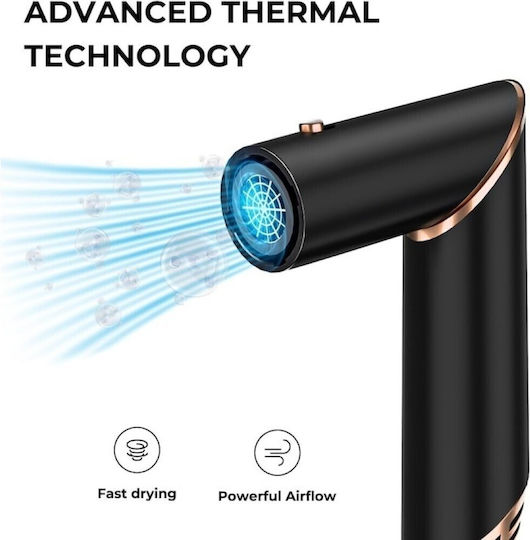6in1 Ceramic Electric Hair Brush with Air for Hair Straightening and Curls 1000W
