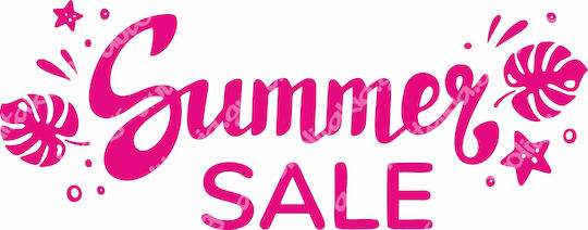Αυτοκόλλητο Εκπτώσεων - Summer Sale 126 - 80cm X 32cm
