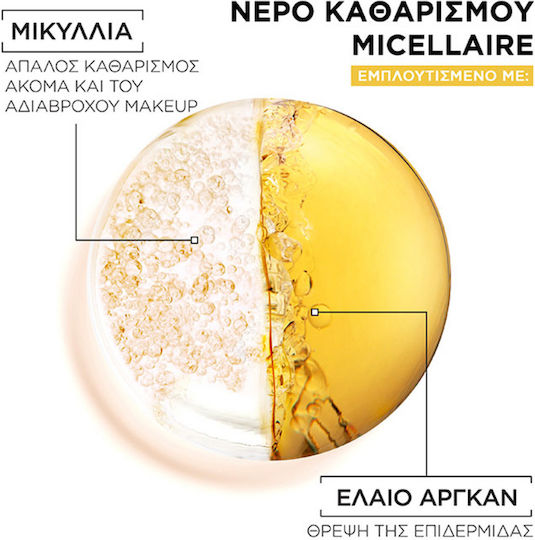 Garnier SkinActive Bi-phase Micellar Water Αφαίρεσης Αδιάβροχου Μακιγιάζ Προσώπου 500ml