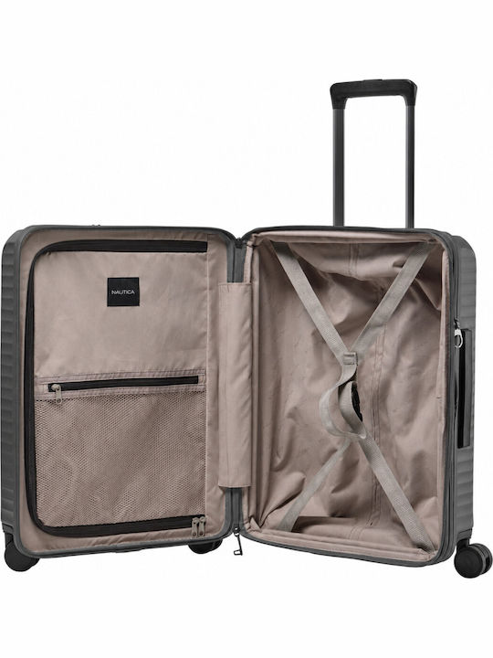 Nautica Hard Travel Suitcases Grey Set 3pcs