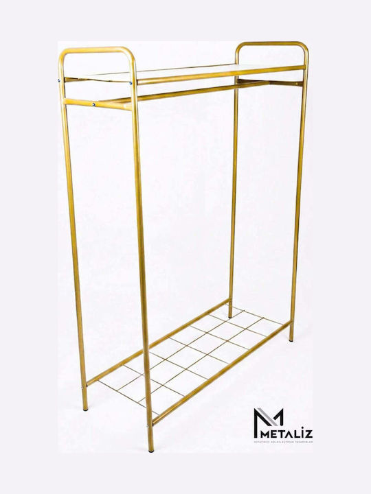 SteweHome Kremastră De Podea Din Metal Aurie 98x135cm