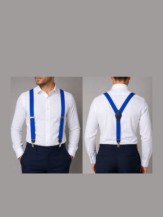 Еластични Мъжки Презрамки Синьо Роял 3,5см Legend Accessories