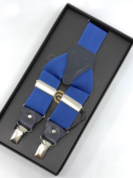 Еластични Мъжки Презрамки Синьо Роял 3,5см Legend Accessories