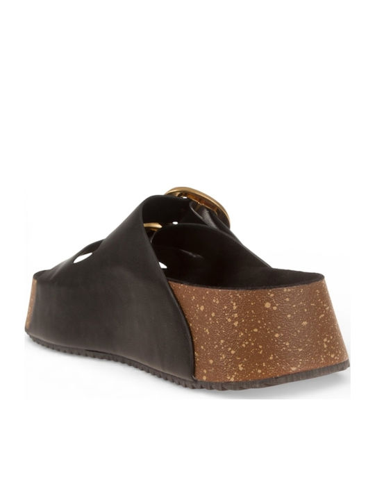Damen Flache Sandalen Schwarz