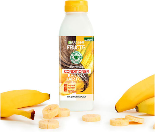 Garnier Fructis Hair Food Banana Balsam Reconstrucție/Nutriție pentru Uscat Păr 350ml